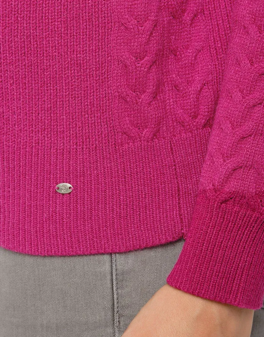 Discount Pull doux prune torsades Pulls|Maille