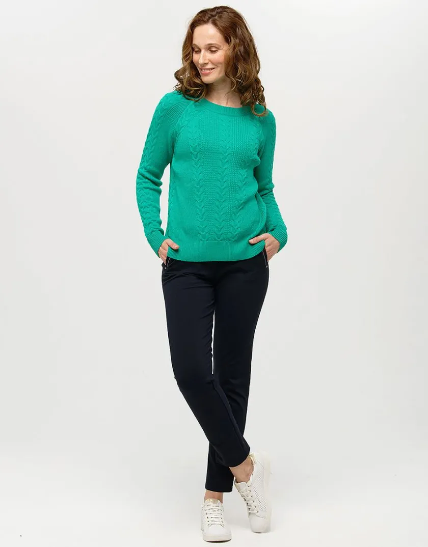 Sale Pull doux vert torsades Pulls|Maille