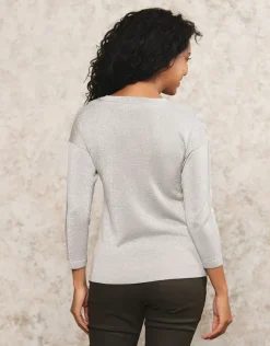 Sale Pull fantaisie argenté Pulls|Maille