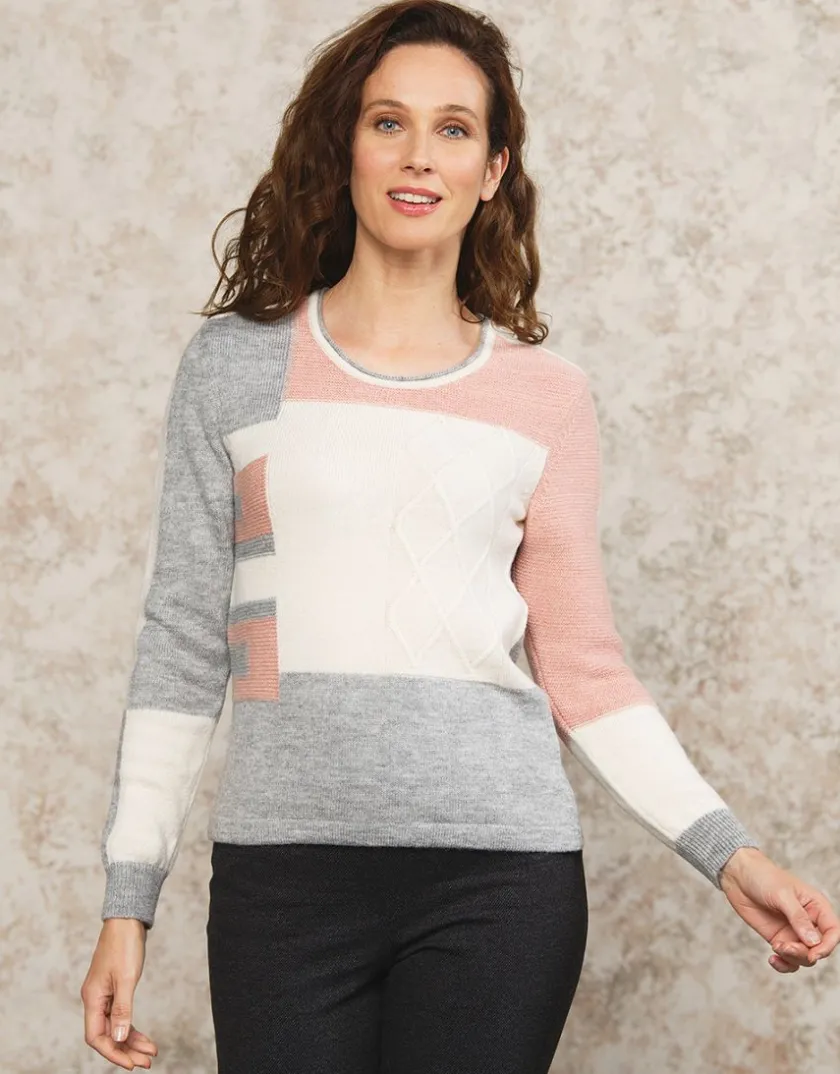 Outlet Pull fantaisie rose Pulls|Maille