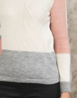 Outlet Pull fantaisie rose Pulls|Maille