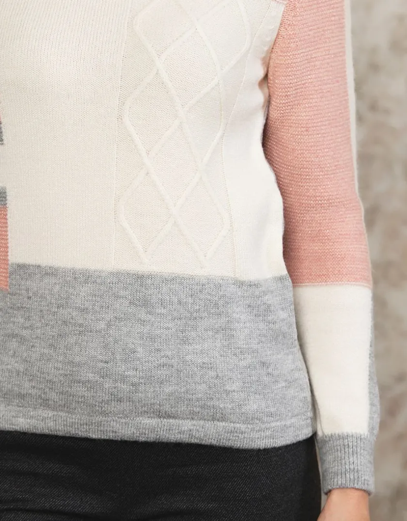 Outlet Pull fantaisie rose Pulls|Maille