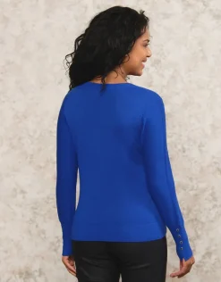Fashion Pull fin bleu roi Pulls|Maille