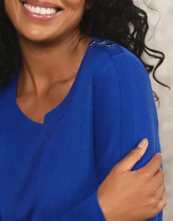Fashion Pull fin bleu roi Pulls|Maille