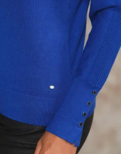 Fashion Pull fin bleu roi Pulls|Maille