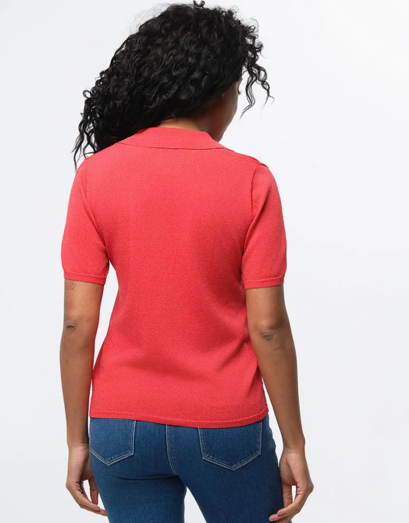 Online Pull fin brillant corail Pulls|Maille