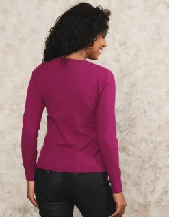 Best Pull fin laine fushia Pulls|Maille