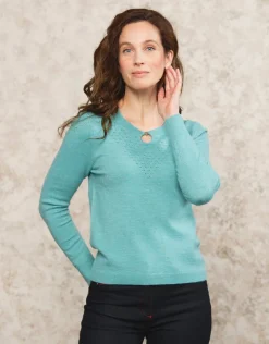 Fashion Pull fin laine vert Pulls|Maille