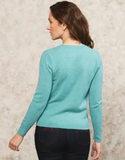 Fashion Pull fin laine vert Pulls|Maille