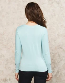 Fashion Pull fin vert d'eau Pulls|Maille
