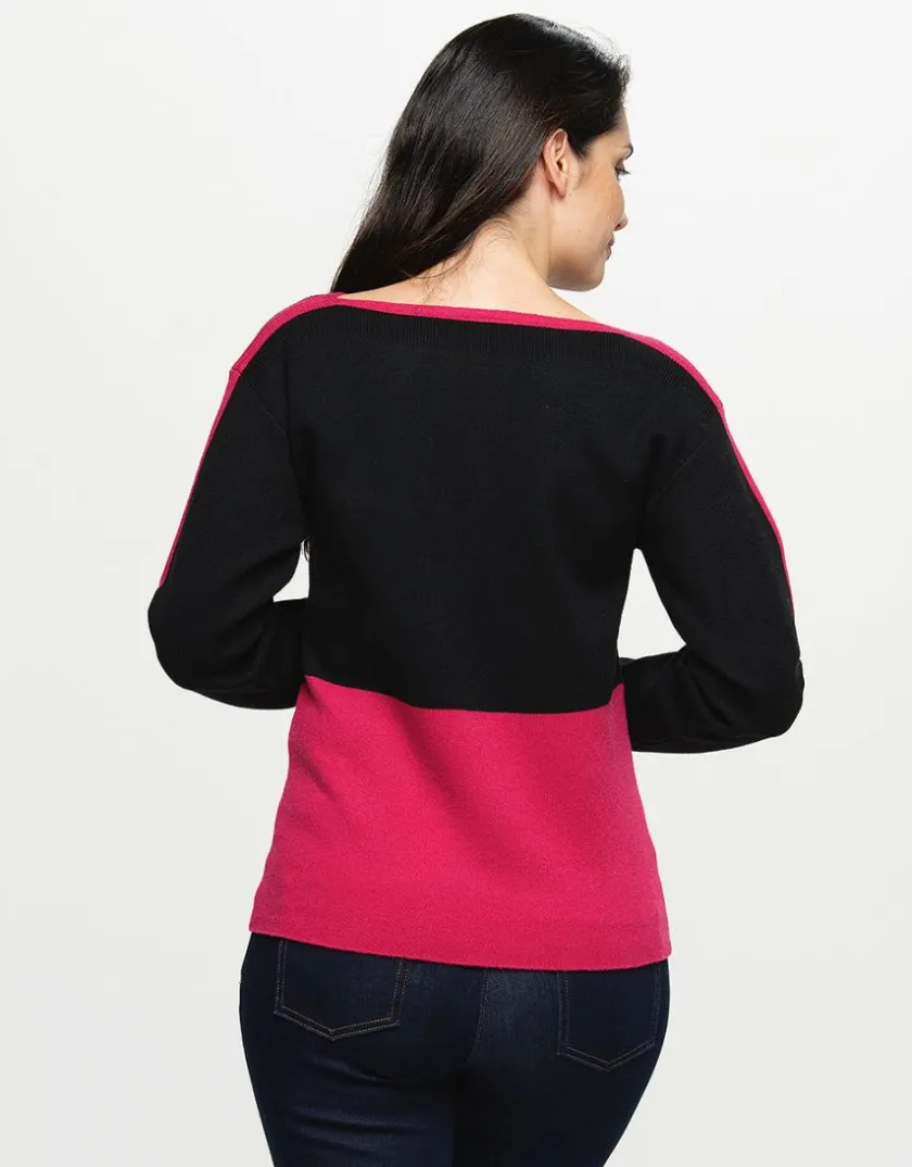 Hot Pull fuchsia milano Pulls|Maille