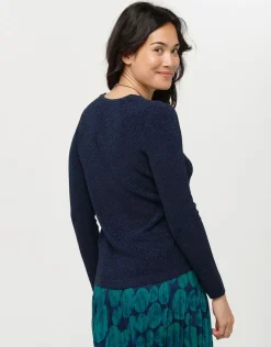 Hot Pull irisé bleu marine Pulls|Maille