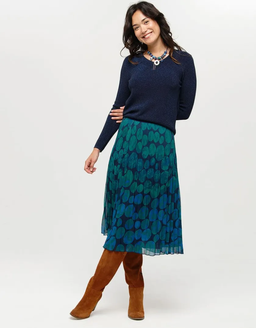 Hot Pull irisé bleu marine Pulls|Maille