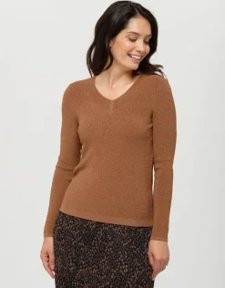 Clearance Pull irisé marron Pulls|Maille