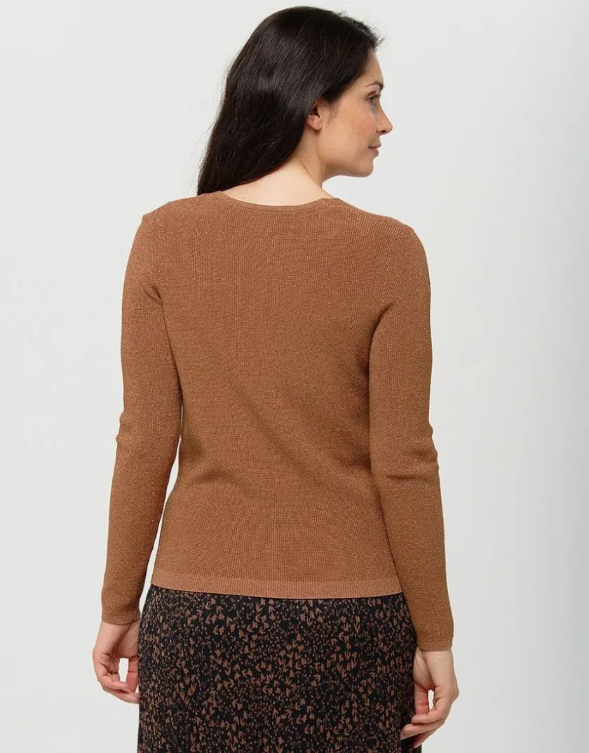 Clearance Pull irisé marron Pulls|Maille