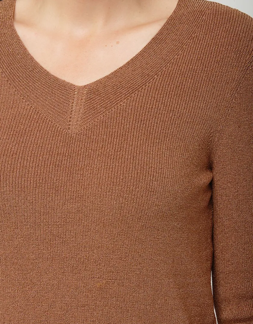 Clearance Pull irisé marron Pulls|Maille