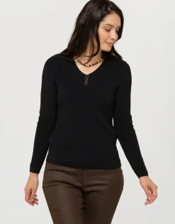 Outlet Pull irisé noir Pulls|Maille