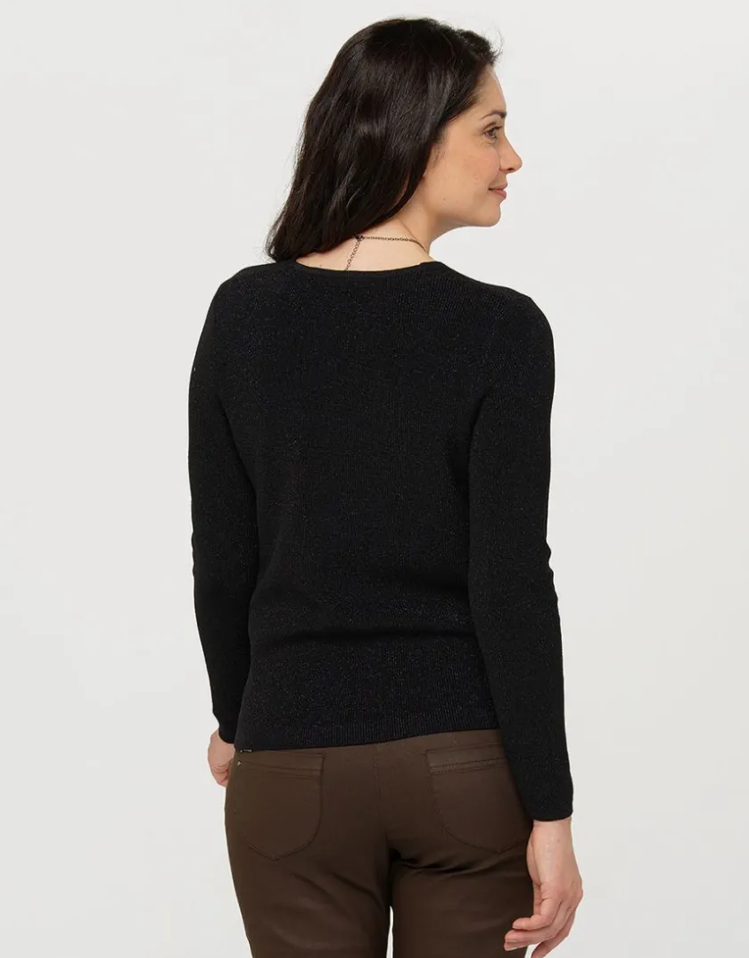 Outlet Pull irisé noir Pulls|Maille