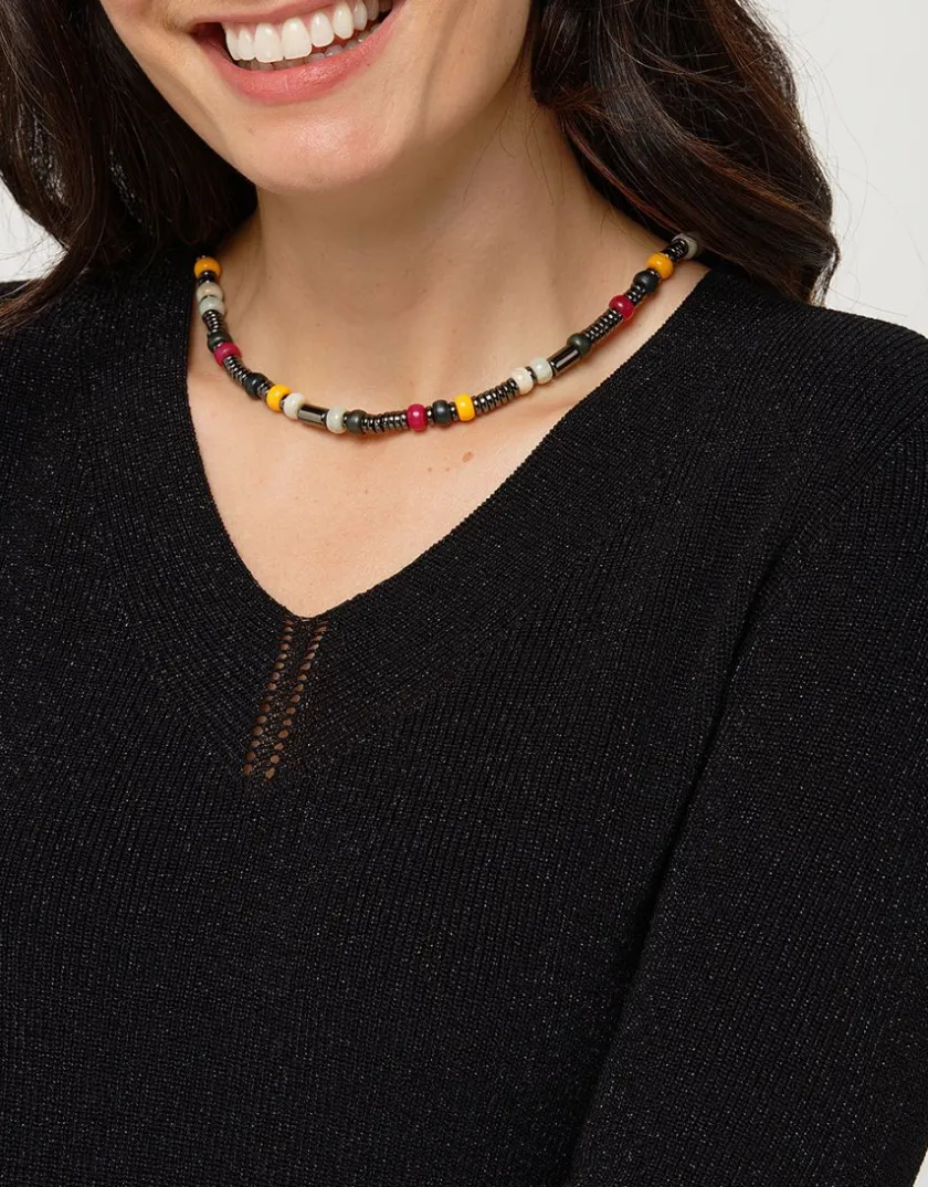 Outlet Pull irisé noir Pulls|Maille