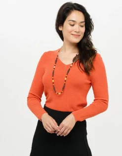 Discount Pull irisé orange Pulls|Maille