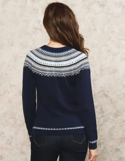 Online Pull Jacquard marine Pulls|Maille