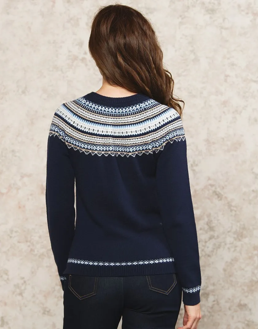 Online Pull Jacquard marine Pulls|Maille