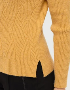 Best Pull jaune à col montant Pulls|Maille