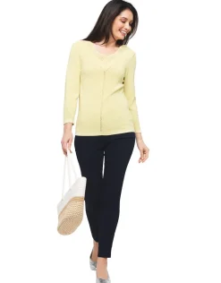Online Pull jaune irisé Maille|Pulls