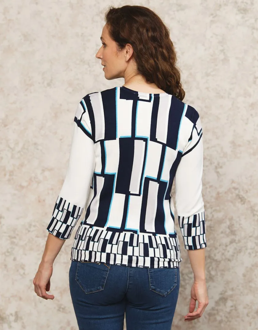 Discount Pull long maille blanc Pulls|Maille