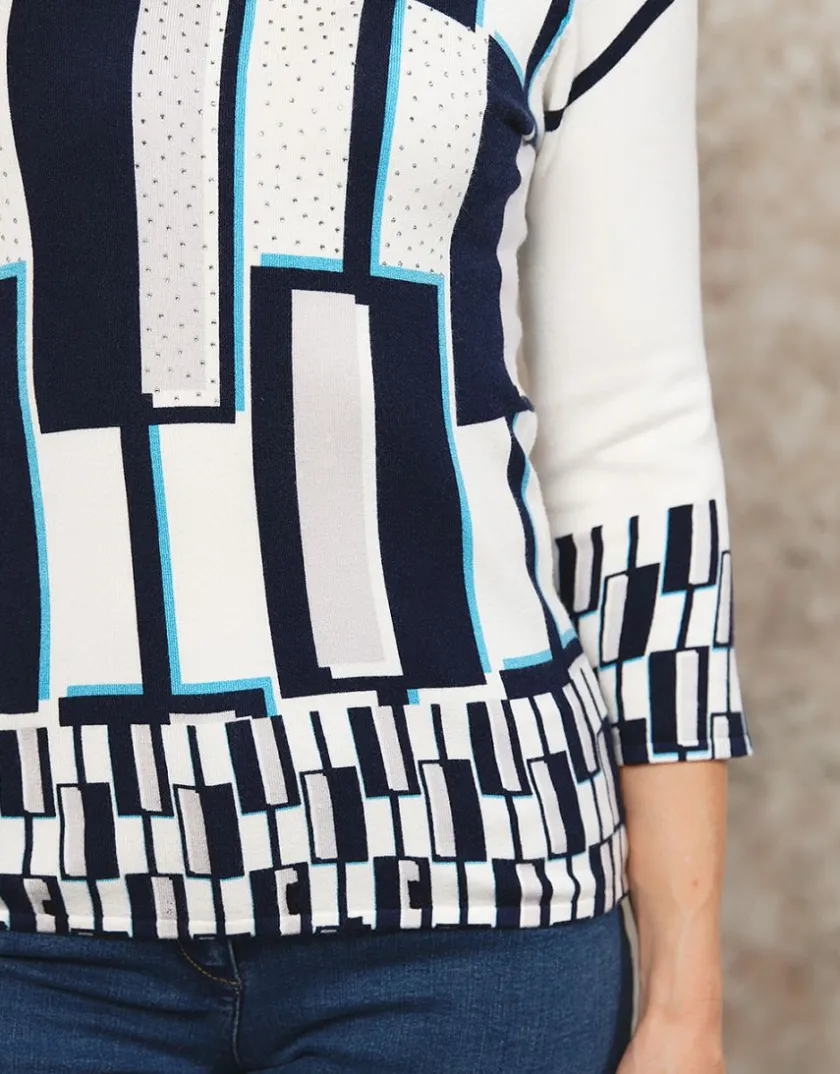 Discount Pull long maille blanc Pulls|Maille