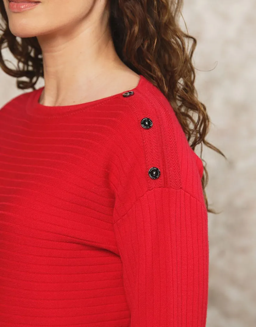 Fashion Pull maille rouge Pulls|Maille