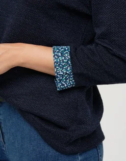 New Pull marine col V Pulls|Maille