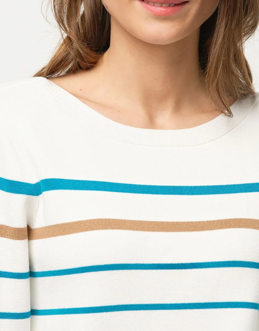 Online Pull marinière écru lagon Pulls|Maille