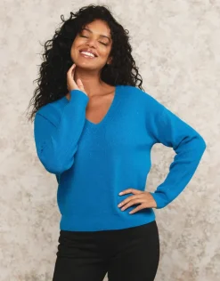 New Pull mélange laine bleu Pulls|Maille