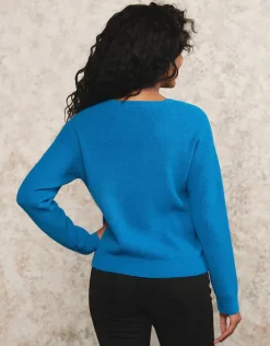 New Pull mélange laine bleu Pulls|Maille