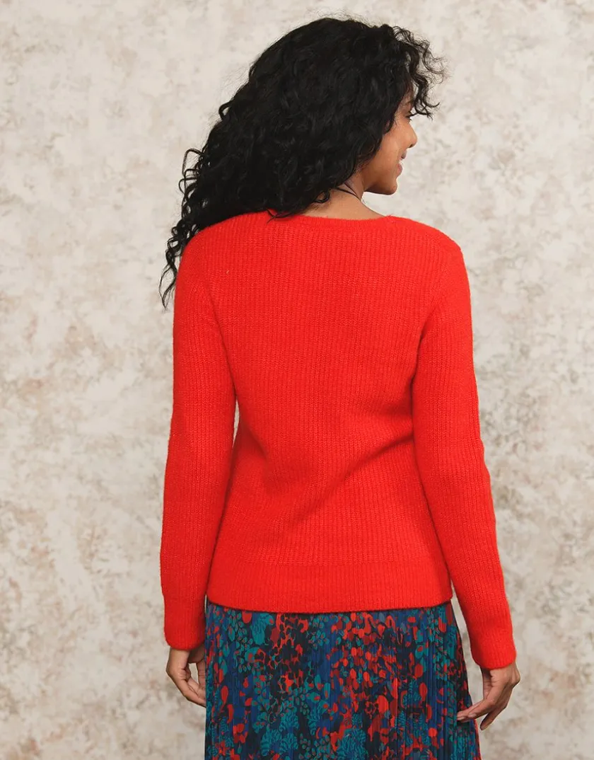Best Pull mélange laine rouge Pulls|Maille