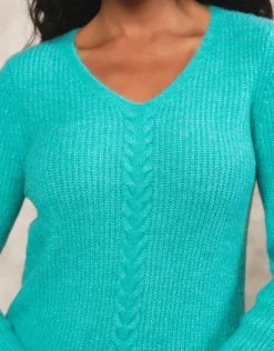 Discount Pull mélange laine vert Pulls|Maille