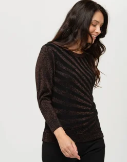 Online Pull noir cuivre irisé Pulls|Maille