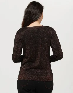 Online Pull noir cuivre irisé Pulls|Maille