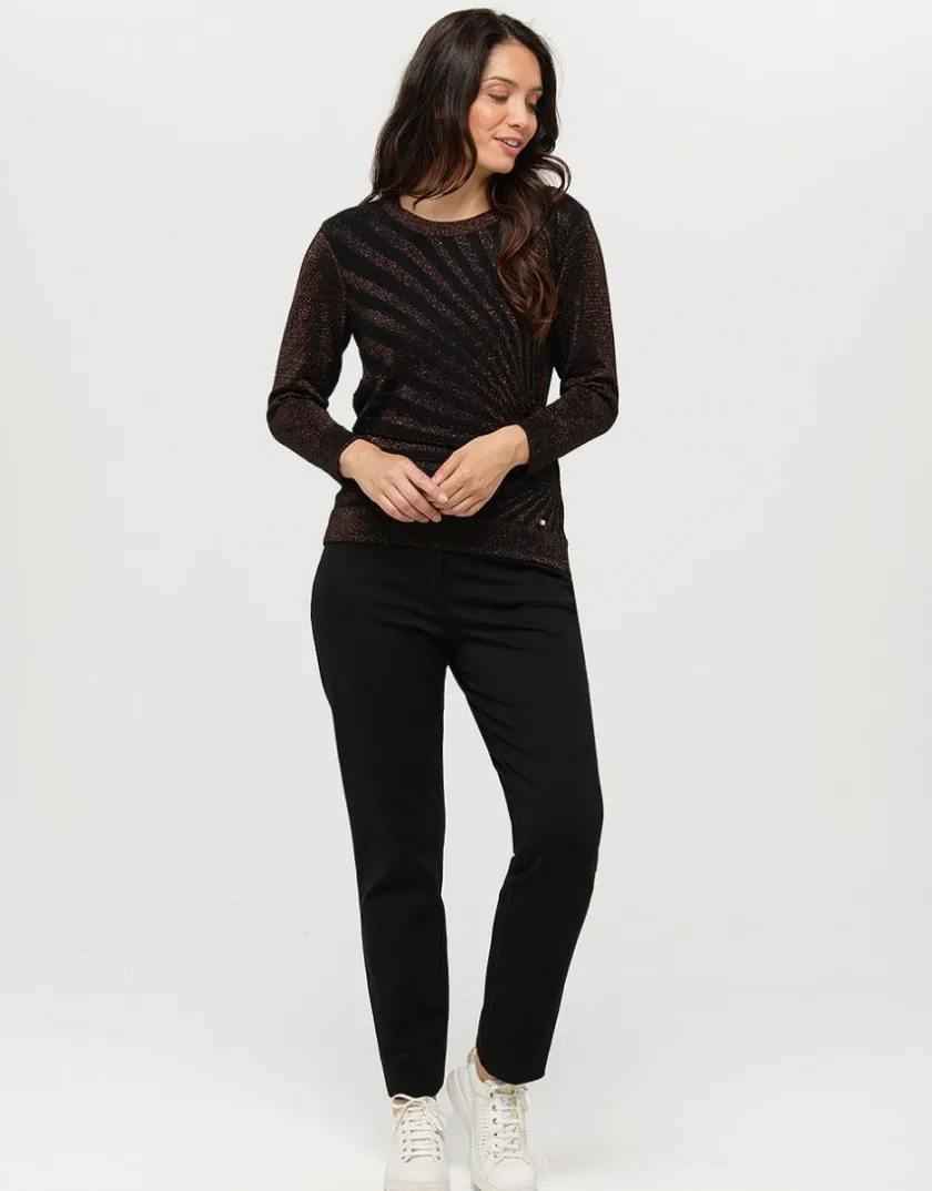 Online Pull noir cuivre irisé Pulls|Maille