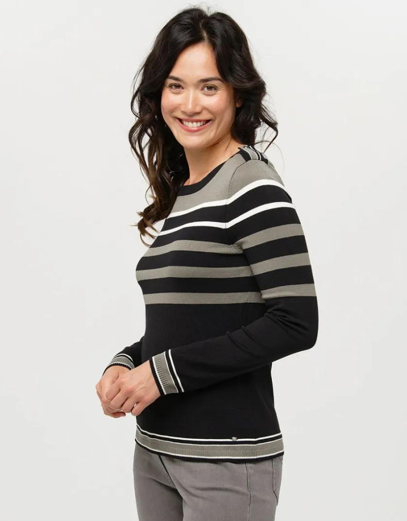Online Pull noir rayé Pulls|Maille