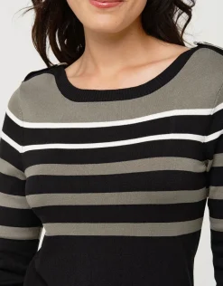 Online Pull noir rayé Pulls|Maille