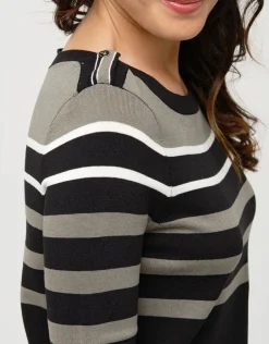 Online Pull noir rayé Pulls|Maille