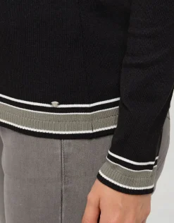 Online Pull noir rayé Pulls|Maille