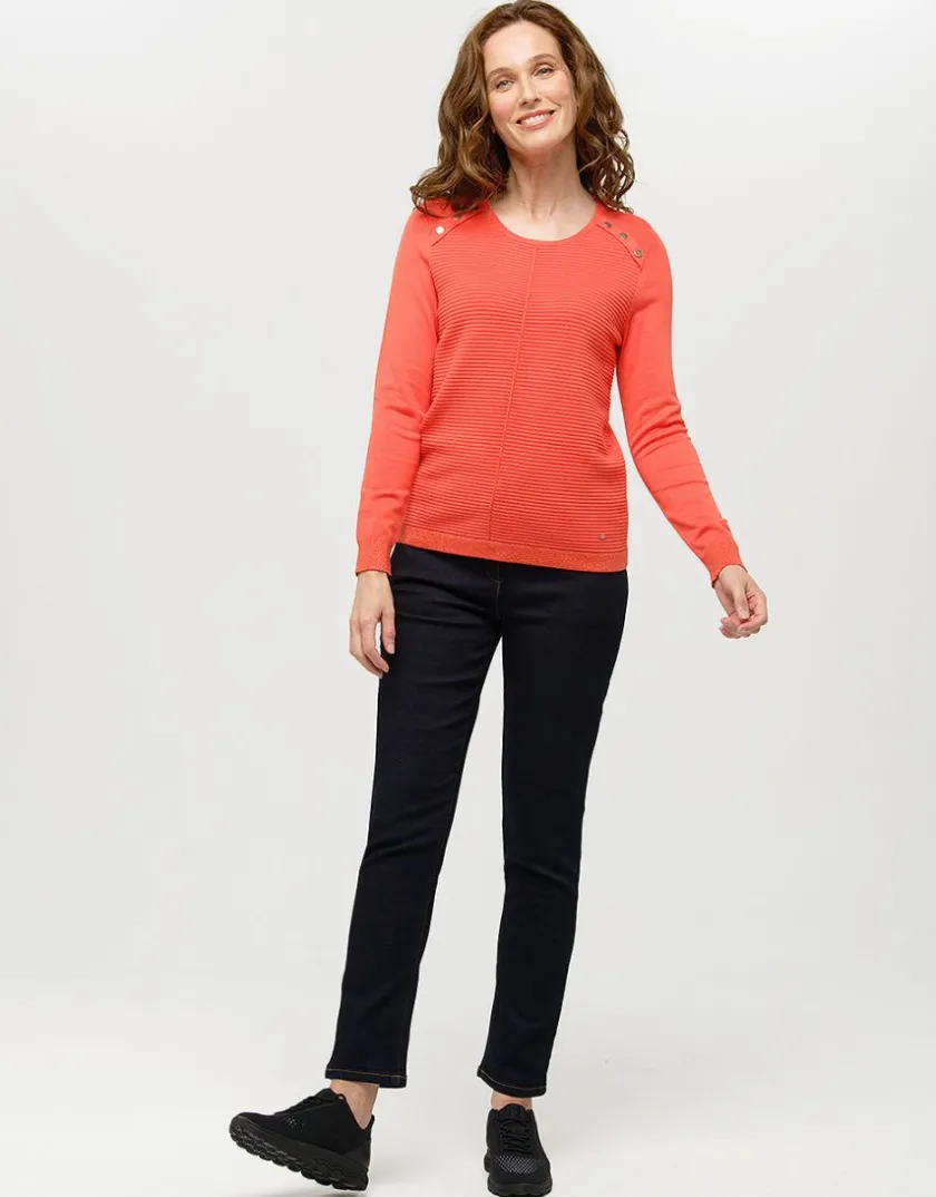 Online Pull orange rayures Pulls|Maille