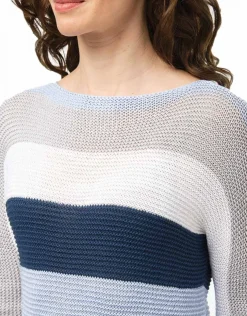 Fashion Pull rayé ciel marine Pulls|Maille