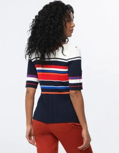 Outlet Pull rayé manches courtes Pulls|Maille