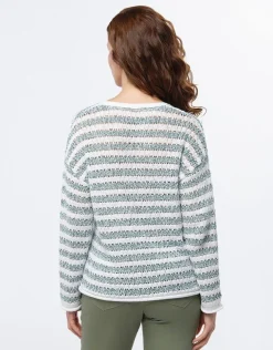 Clearance Pull rayé tilleul Pulls|Maille