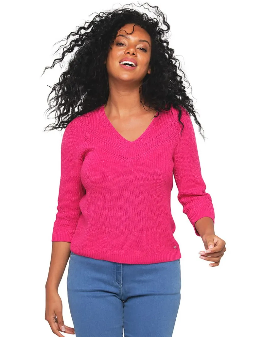 Clearance Pull rose fuchsia irisé Pulls|Maille