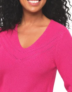 Clearance Pull rose fuchsia irisé Pulls|Maille